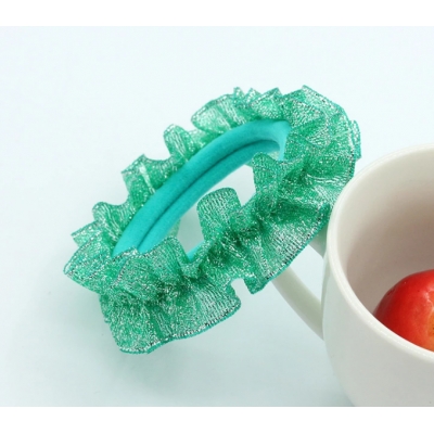 Ornamental decorative hair decorations, high quality silk elastic hair accessories for girls